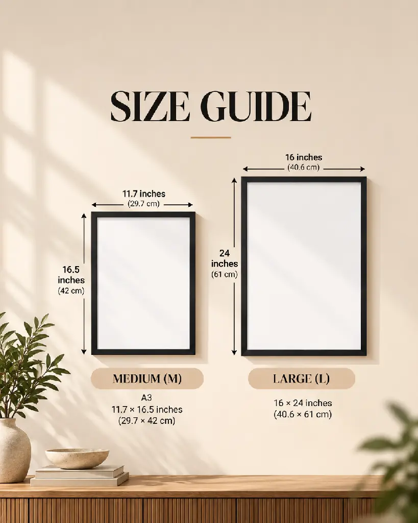 Minimalist Frame Size Guide.webp