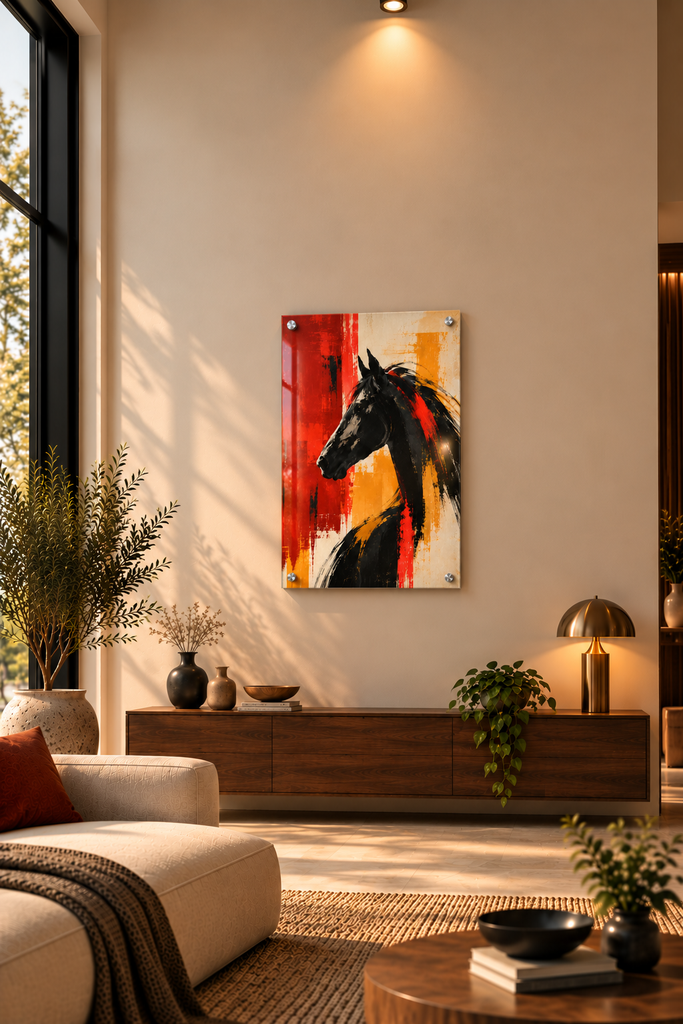 Wild Majesty – Premium Abstract Horse Acrylic Wall Art - X22