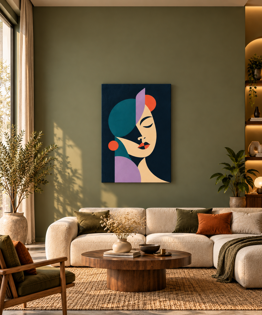 Abstract Muse | Modern Geometric Canvas Wall Art - X13