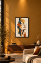 Golden Muse – Premium Abstract Framed Poster - X15